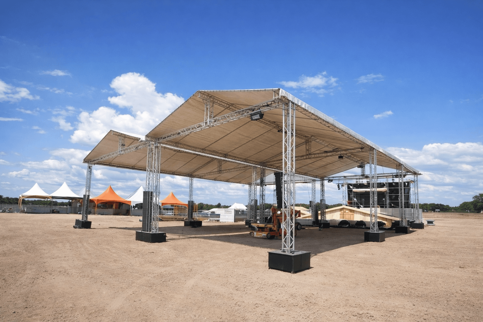 Overkapping bij een buitenevenement